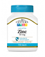 21st Century Chelated Zinc, 50 mg, 60 Tablets